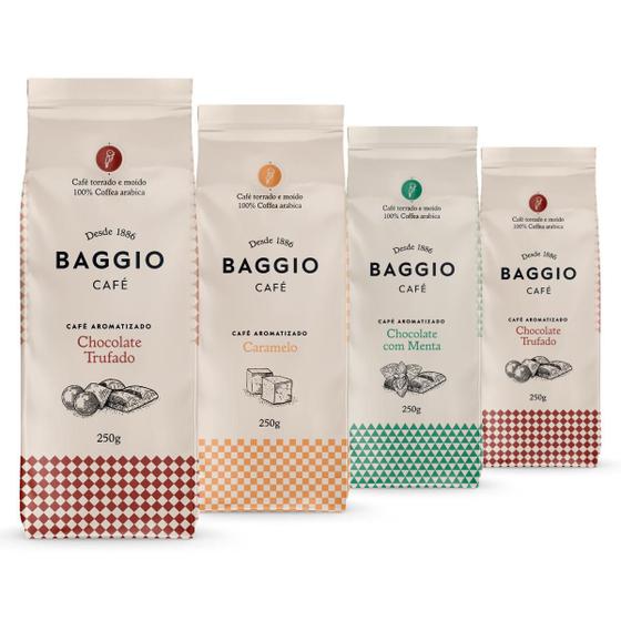 Imagem de Café Aromatizado, Café Em Pó Baggio, 4 Pacotes, 1.000G