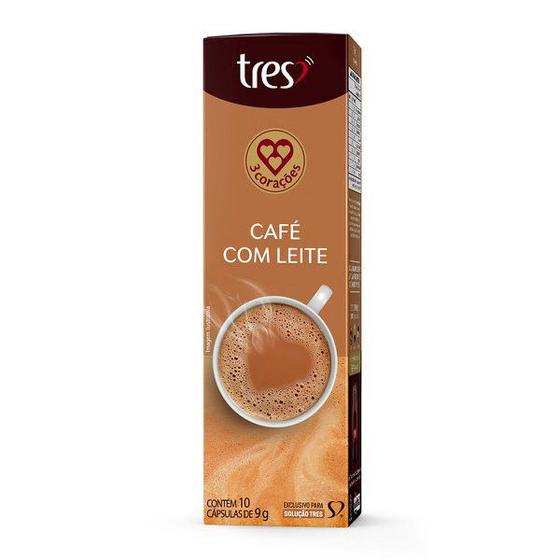 Imagem de Café com Leite 10 Cápsulas 3 CORAÇÕES 90g