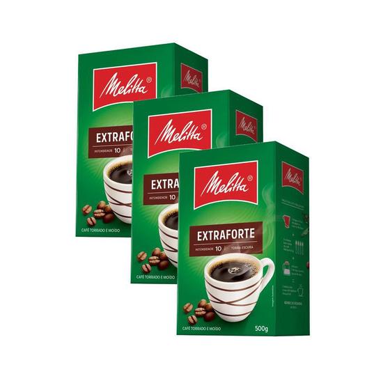 Imagem de Café Em Pó Extra Forte Melitta 500G Kit 3