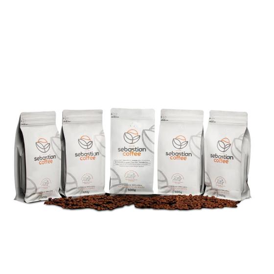 Imagem de Café Especial - Kit Grãos - 5 Un.500g Marca Sebastian Coffee