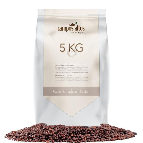 Imagem de Café Especial Torrado em Grãos 5Kg - Café Campos Altos