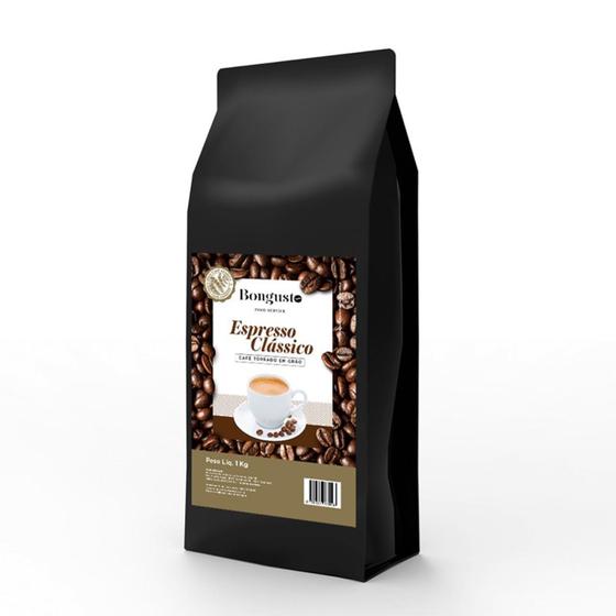 Imagem de Café Espresso Clássico Bongusto torrado em grão pacote 1 kg