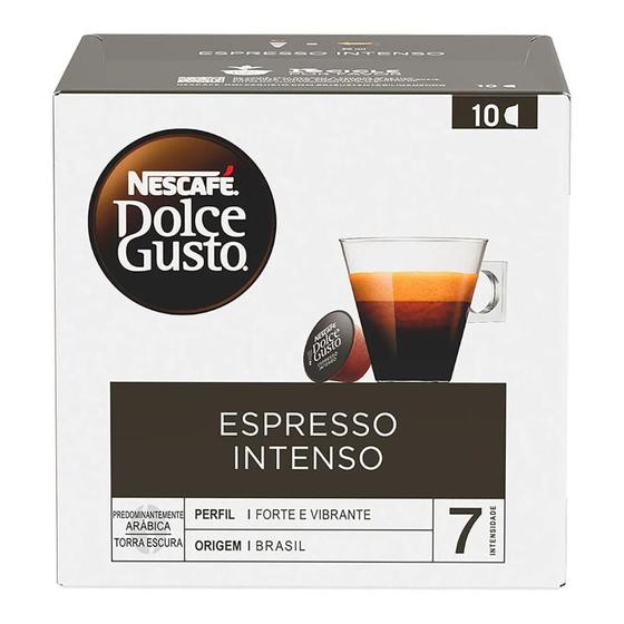 Imagem de Café Espresso Dolce Gusto Intenso com 10 Cápsulas 80g