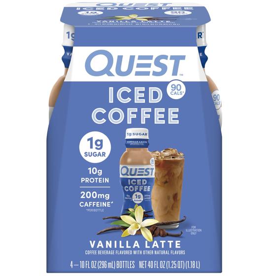 Imagem de Café gelado Quest Nutrition Vanilla Latte 10g de proteína 4x250ml