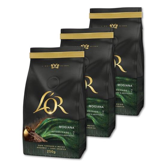 Imagem de Café Gourmet Lor Mogiana Torrado e Moído Kit 3 Pacotes 250g