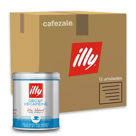 Imagem de Café Illy Descafeinado Espresso Kit 12 Latas 125g