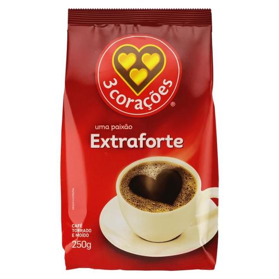 Café Torrado e Moído 3 Corações Extra Forte Pacote 250g é boa?