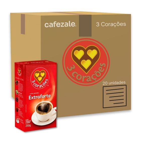 Imagem de Café Três Corações Extra Forte Kit 20 Pacotes A Vácuo 250G