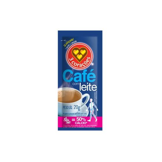 Imagem de Café Três Corações Sachê 20G Café Com Leite Com 50 Unidades