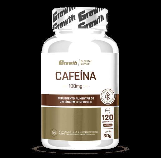 Cafeína 100mg Growth Supplements 120 Comp Menor preço em Cafeína 100mg Growth Supplements 120 Comp