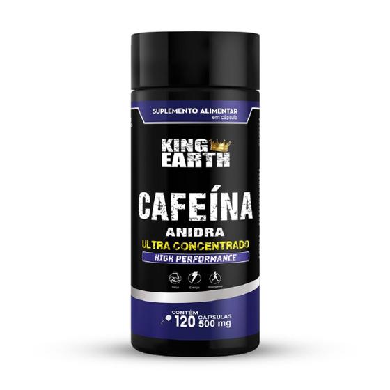 Imagem de Cafeína 120 Cápsulas 420 Mg  - King Earth excelente concentração