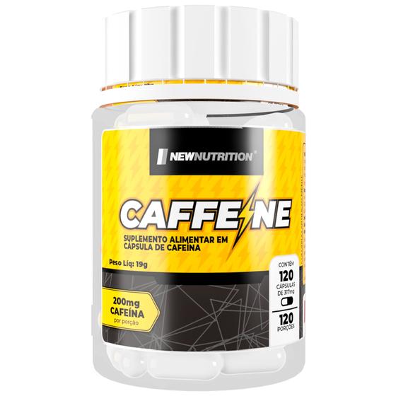 Cafeína 200mg 120 Cápsulas NewNutrition Imagem de Cafeína 200mg 120 Cápsulas NewNutrition