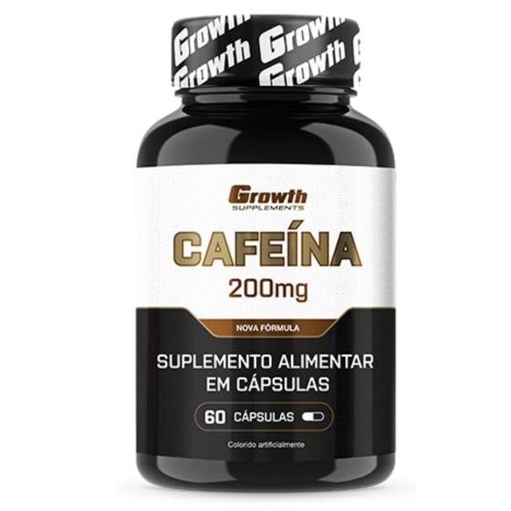 Imagem de Cafeina Pura 200mg 60 Cápsulas Growth Supplements