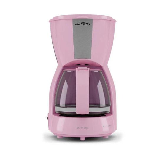 Imagem de Cafeteira Britânia  Inox Rosa 15 Xícaras 800W 127V - BRITANIA