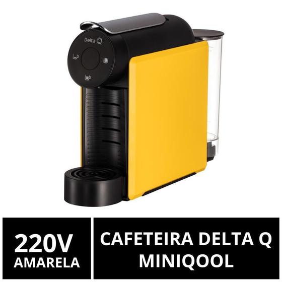 Imagem de Cafeteira Cápsulas Miniqool Amarela, Delta Q, 220V