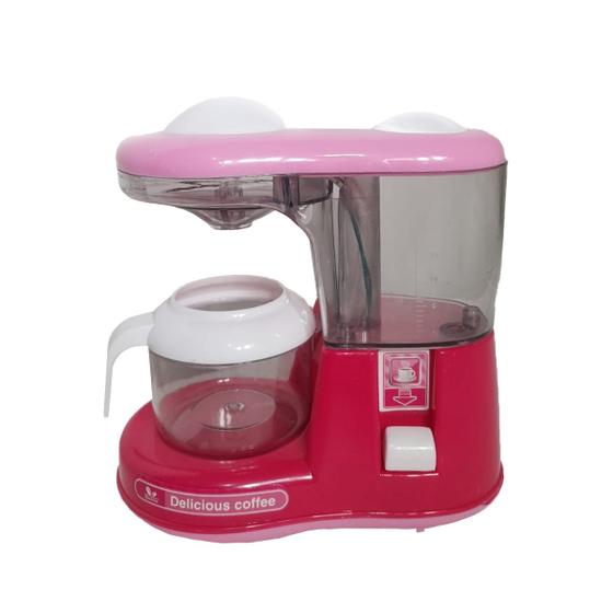 Imagem de Cafeteira de Brinquedo Rosa com Luz