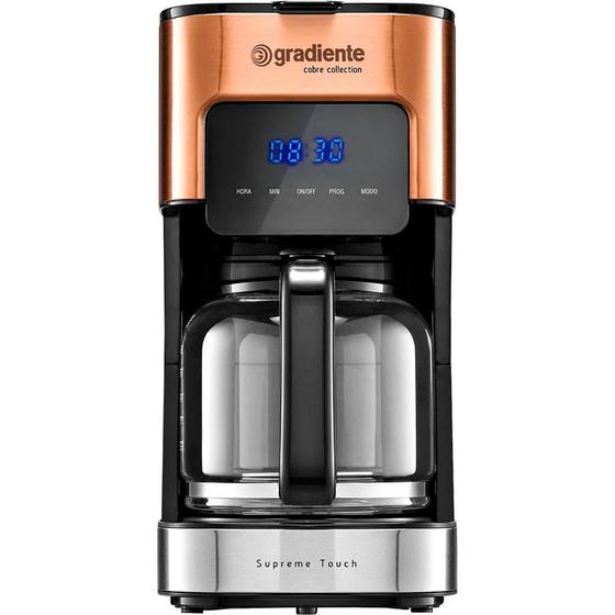 Cafeteira Digital Gradiente Programável Supreme Touch Cobre 800W PGCA012 110V Menor preço em Cafeteira Digital Gradiente Programável Supreme Touch Cobre 800W PGCA012 110V