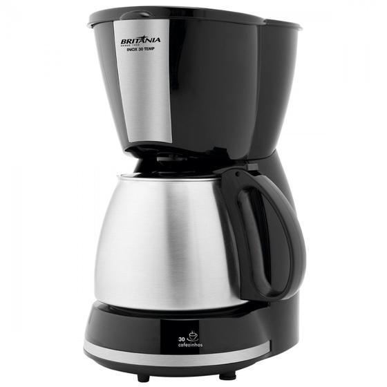 Imagem de Cafeteira Elétrica 1,2L Inox 30 Temp Britânia 220V Preto