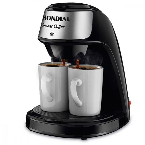 Cafeteira elétrica 2 xícaras preta Smart Coffee - C-42-2X-BI - Mondial Menor preço em Cafeteira elétrica 2 xícaras preta Smart Coffee - C-42-2X-BI - Mondial