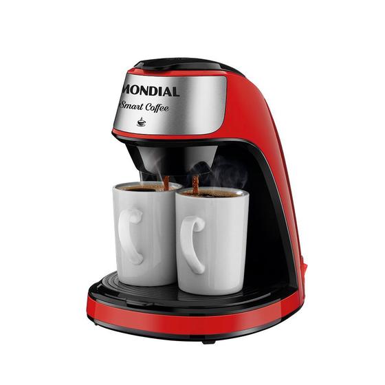 Imagem de Cafeteira Elétrica 220v 2 Xícaras Vermelho Smart Coffe Mondial C-42-2x-ri