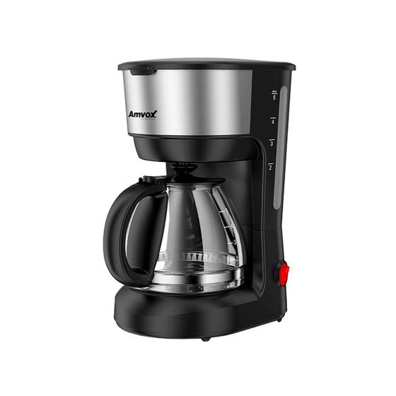 Imagem de Cafeteira Elétrica Amvox ACF 227 600W 18 Xic. 750ml Preto/Inox