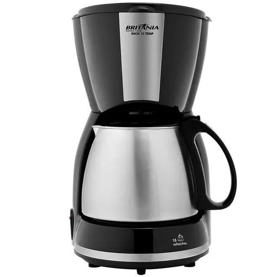 Cafeteira Elétrica Britânia 127v Inox 15 Temp Jarra de Inox Filtro 15 ...