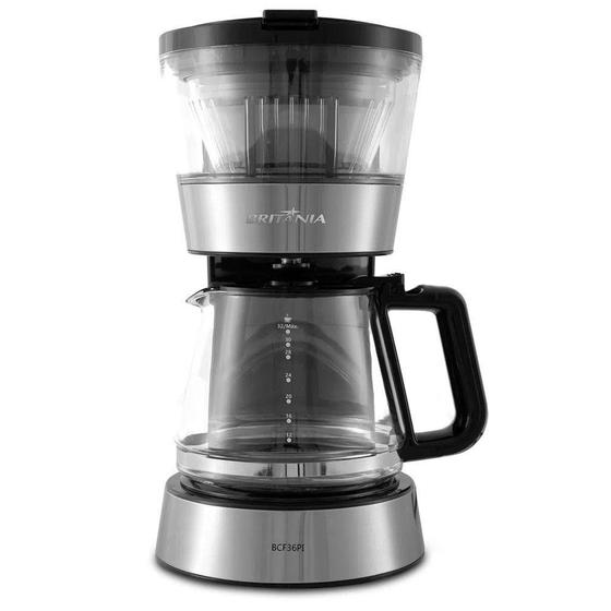 Cafeteira Elétrica Britânia BCF36PI, 32 Xícaras, 800W, 110V, Preto/Prata - 63901107 Menor preço em Cafeteira Elétrica Britânia BCF36PI, 32 Xícaras, 800W, 110V, Preto/Prata - 63901107