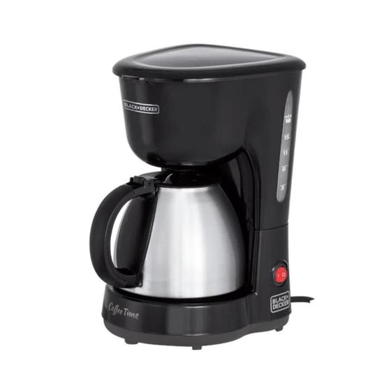 Imagem de Cafeteira Elétrica com Jarra Inox 18 Cafés Coffe Time Black+Decker 220V - CM15-B2