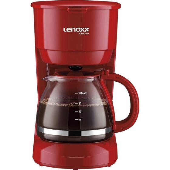 Imagem de Cafeteira Eletrica Lenoxx Easy Red 18 Xícaras Vermelha