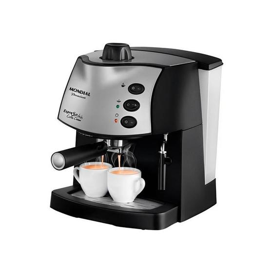 Imagem de Cafeteira Elétrica Mondial C-08 Coffe Cream 110V - Preto/Cinza