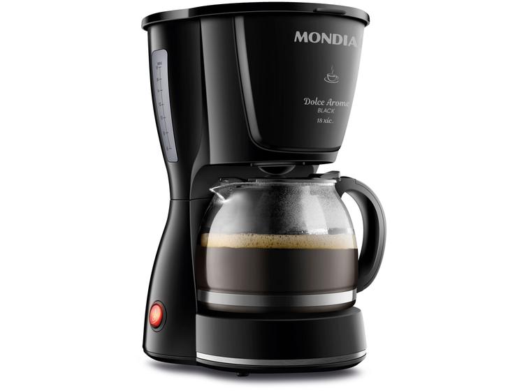 Cafeteira Elétrica Mondial Dolce Arome Black C-30-18X-FB 18 Cafés Preta Menor preço em Cafeteira Elétrica Mondial Dolce Arome Black C-30-18X-FB 18 Cafés Preta