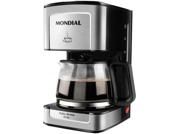 Cafeteira Elétrica Mondial Dolce Arome C-43-20X-SI - 20 Cafés Preto Menor preço em Cafeteira Elétrica Mondial Dolce Arome C-43-20X-SI - 20 Cafés Preto