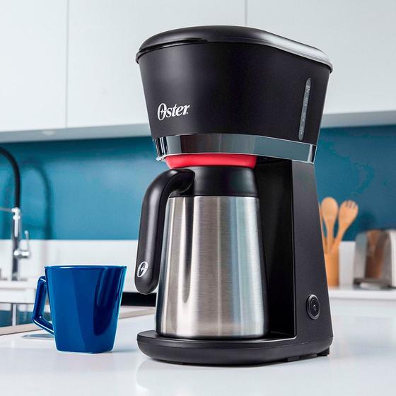 Cafeteira Elétrica Oster Black 17x C/ Jarra Térmica Inox OCAF400 - 600w ...