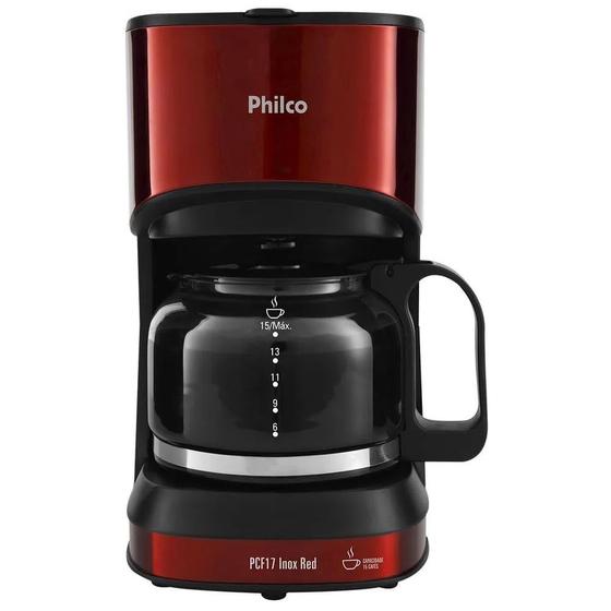 Cafeteira Elétrica Philco 700ml Inox Red Vermelha PCF17 220 Volts Menor preço em Cafeteira Elétrica Philco 700ml Inox Red Vermelha PCF17 220 Volts