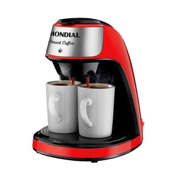 Imagem de Cafeteira Eletrica Vermelha Smart Coffe Mondial 2 Xicaras 1200ml 127v