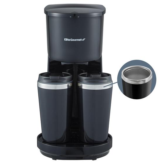 Imagem de Cafeteira Elite Gourmet EHC116 Dual Drip com 2 canecas de viagem