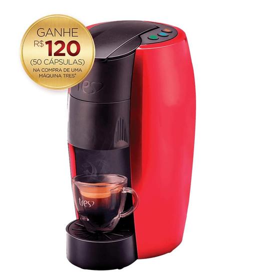 Imagem de Cafeteira Espresso LOV Premium Vermelha Metalizada Automática - TRES 3 Corações