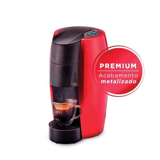 Imagem de Cafeteira Espresso LOV Premium Vermelha Metalizada Automática - TRES 3 Corações