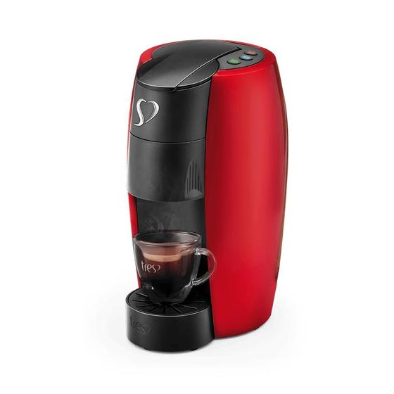 Imagem de Cafeteira Espresso LOV Vermelha Automática Logo Cromado - TRES 3 Corações