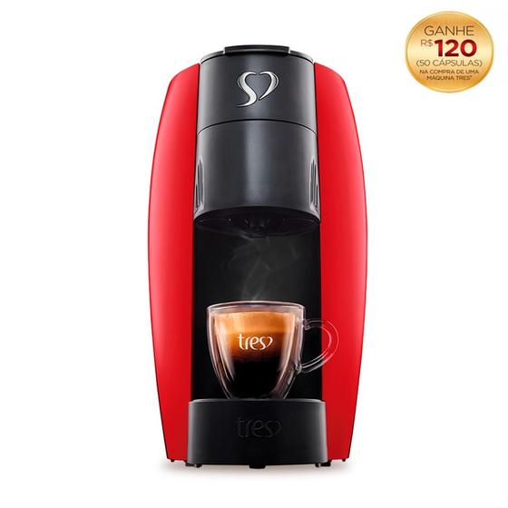 Imagem de Cafeteira Espresso LOV Vermelha Automática - TRES 3 Corações