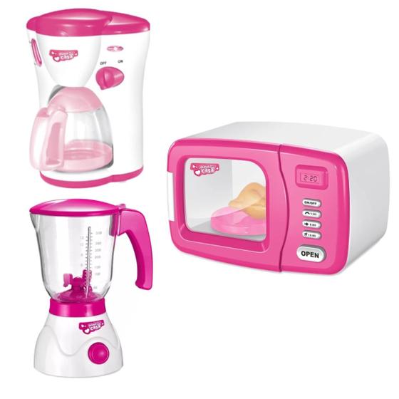 Imagem de Cafeteira Expresso Infantil Menina Microondas Liquidificador