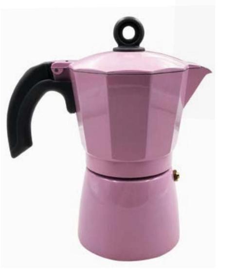 Imagem de Cafeteira Italiana Alumínio 6 Xícaras 300Ml Wincy - Rosa