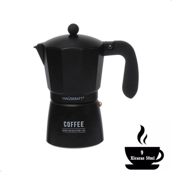 Cafeteira Italiana Hauskraft Manhattan 450ml Preto
