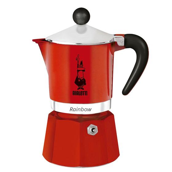 Cafeteira Italiana Bialetti Rainbow Vermelha - 3 Xícaras Menor preço em Cafeteira Italiana Bialetti Rainbow Vermelha - 3 Xícaras