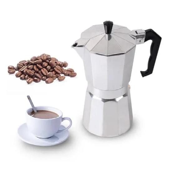 Imagem de Cafeteira Italiana Expresso Manual Aço Alumínio 3, 6,9 Xicara Café Chá Com Filtro