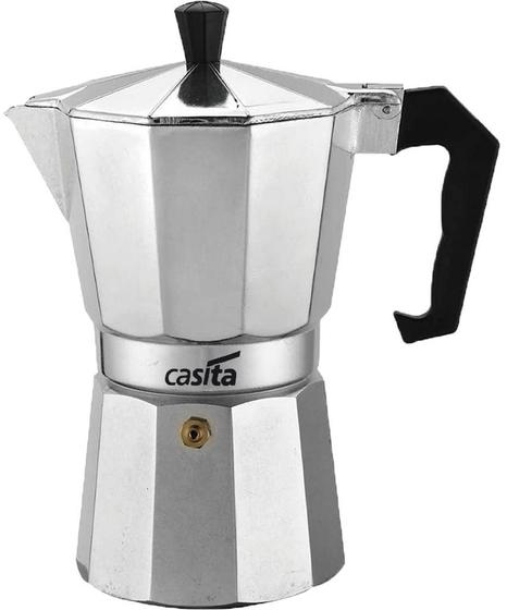 Cafeteira Italiana Moka 9 Xícaras Alumínio Café Expresso 450ml Bule  Econômica Prata Válvula De Segurança Pequena Casita - Cafeteiras Elétricas  e Acessórios - Magazine Luiza