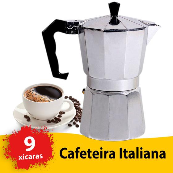 Imagem de Cafeteira Italiana Moka 9 Xícaras Alumínio Premium 450ml Café Express Top
