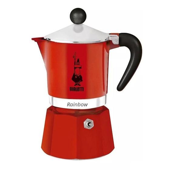 Imagem de Cafeteira Italiana Rainbow 3 Xícaras Vermelha - Bialetti