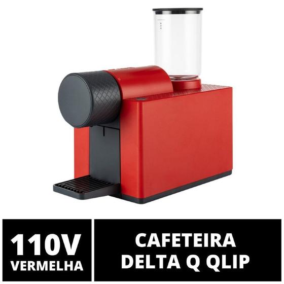 Imagem de Cafeteira Máquina Cápsulas Delta Q, Qlip, Vermelha, 110V