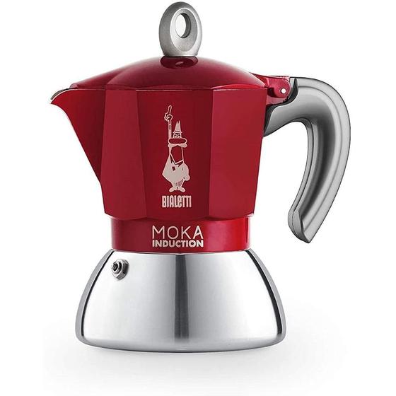 Cafeteira Italiana Bialetti Moka Induction 100ml Vermelho - 10010312